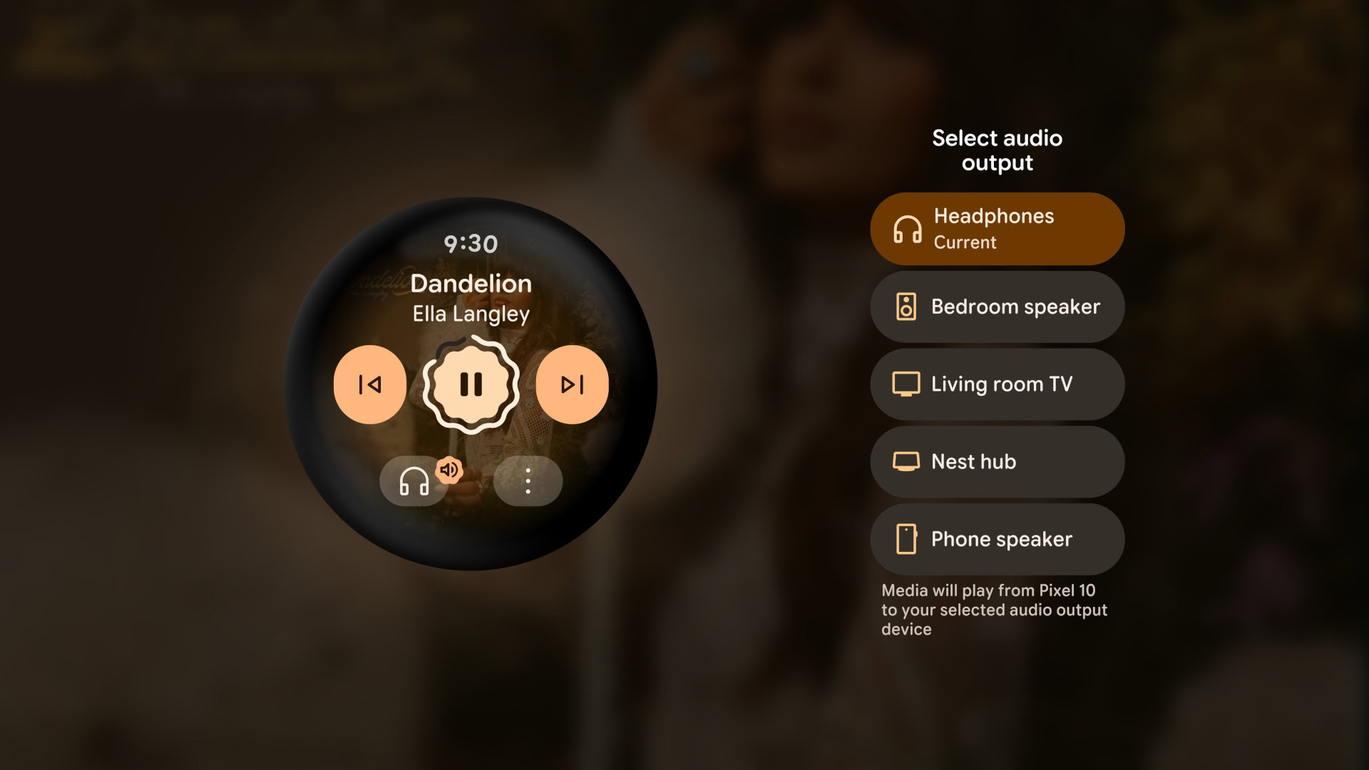 Wear OS 7 audio output switcher Wear OS 7 audio output switcher