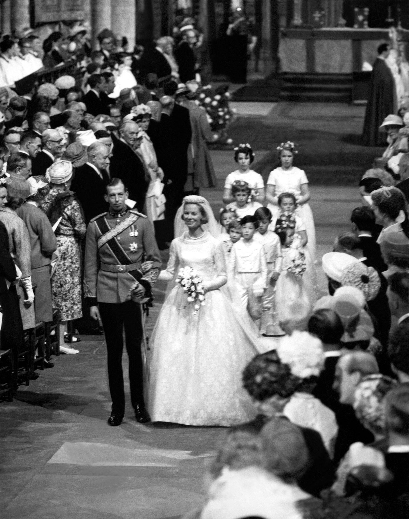 Image may contain Harry Liedtke Prince Edward Duke of Kent Geneviève Page Michel Poniatowski and Lizabeth Scott