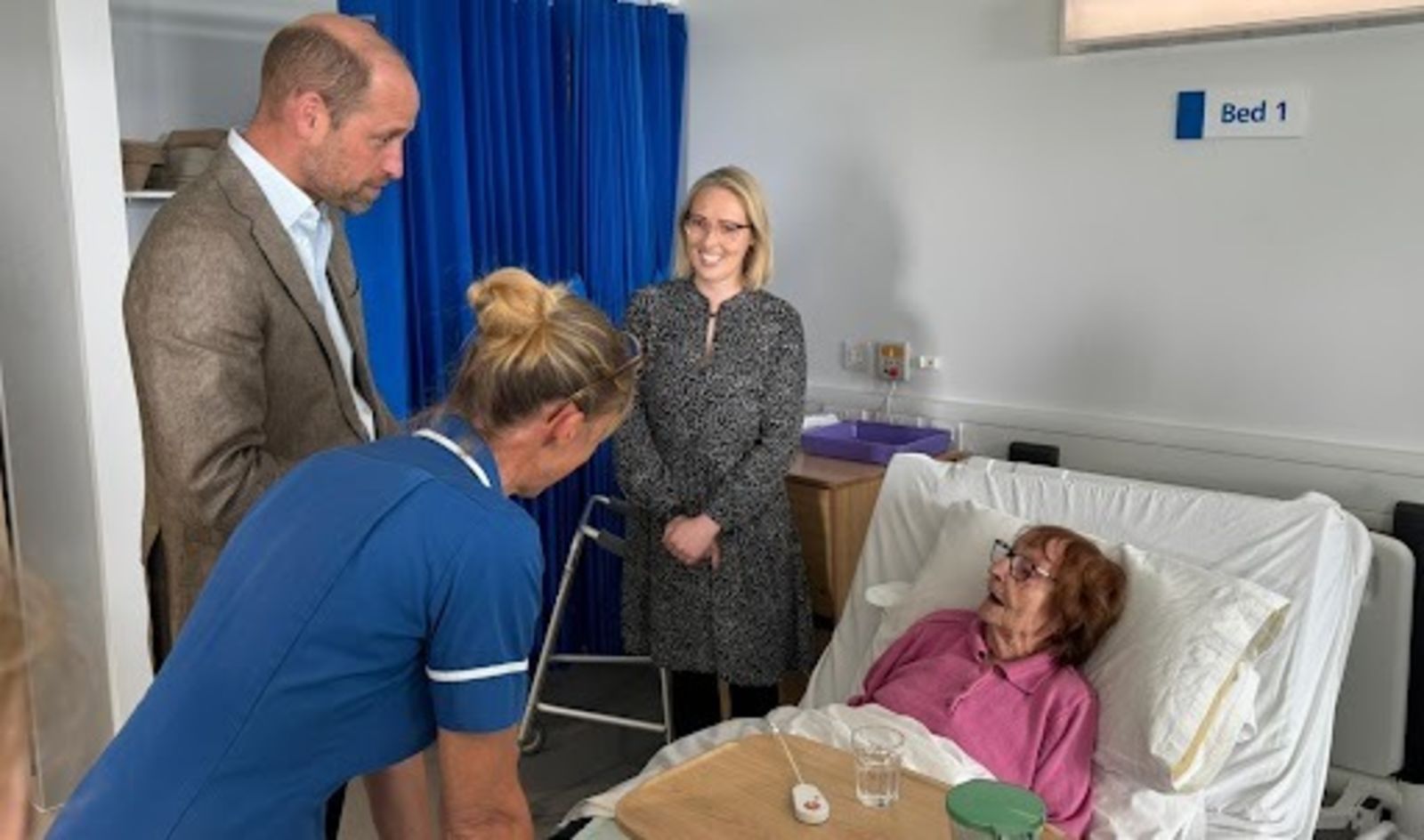 Prince William greets patients and staff at the Isles of Scilly hospital