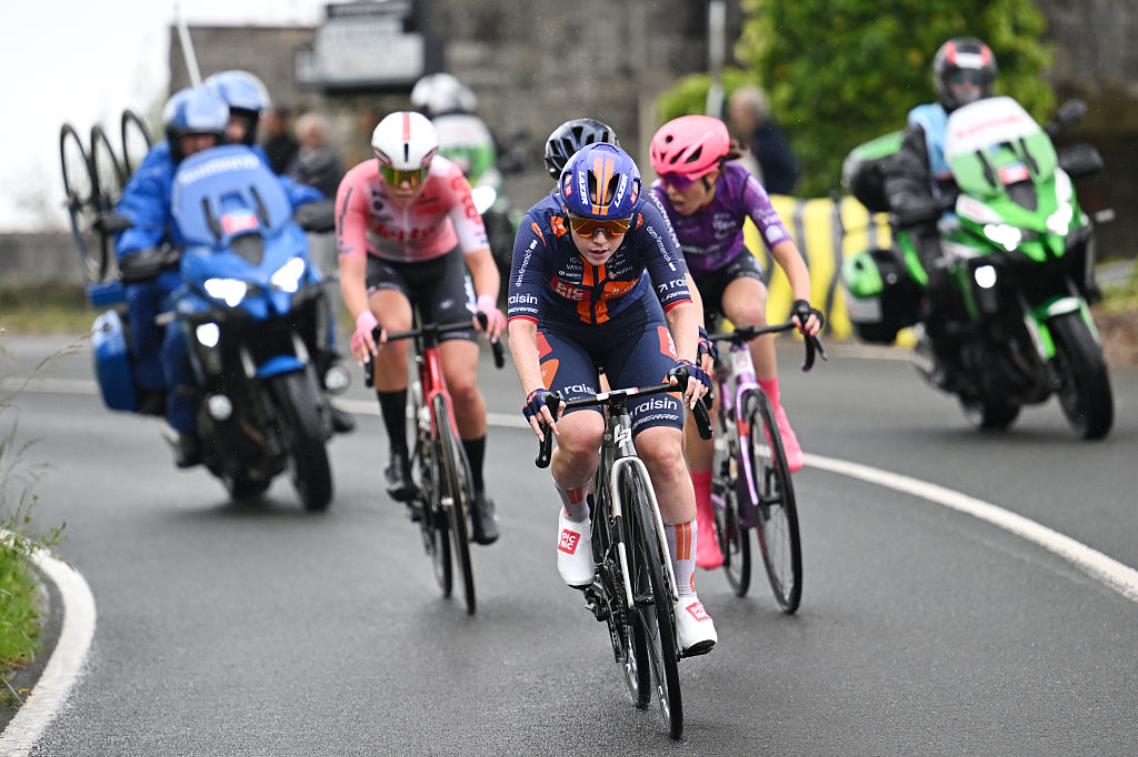 Gaia Masetti in the breakaway on stage 6 of La Vuelta Feminina