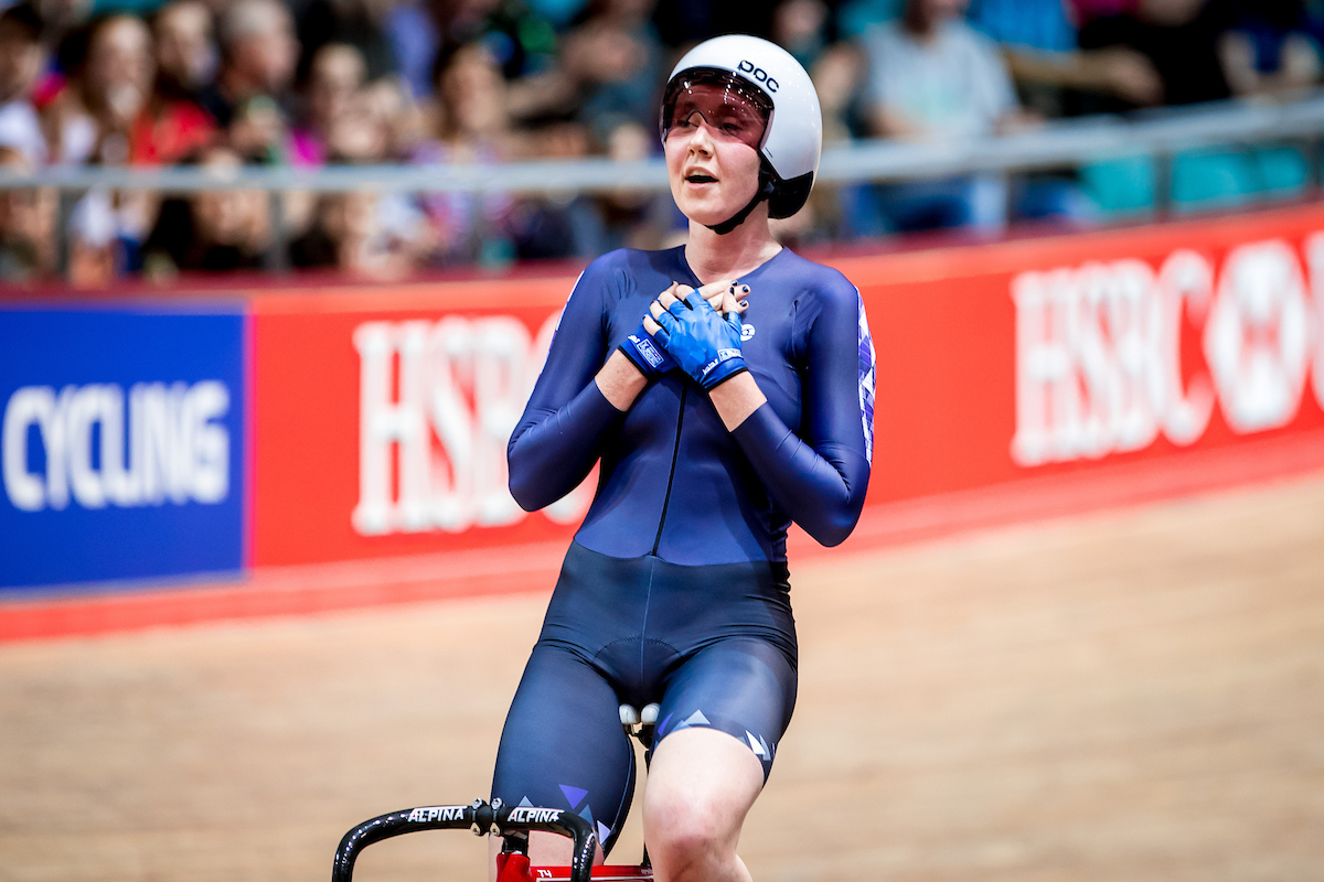 Katie Archibald wins the points race at GB Track National Championships 2018