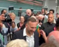 Zack Polanski celebrates after Greens win Hackney mayor vote