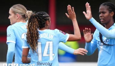 West Ham 1-4 Manchester City: Khadija Shaw scores twice as champions end with win