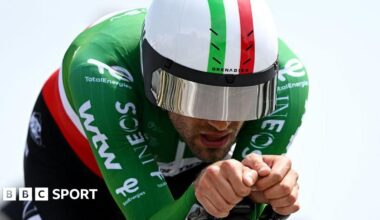 Filippo Ganna on his wasy to winning Giro d'Italia stge 10 time trial