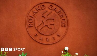 Roland Garros logo on display prior to the 2026 French Open at Roland Garros
