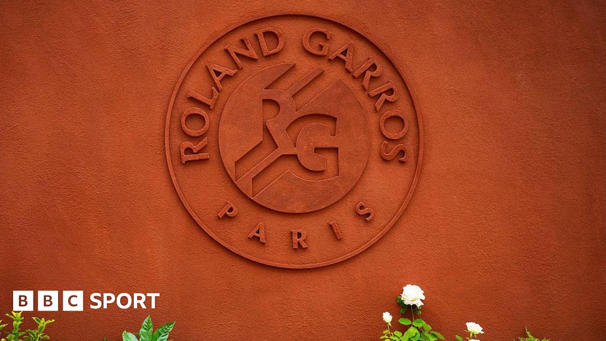 Roland Garros logo on display prior to the 2026 French Open at Roland Garros