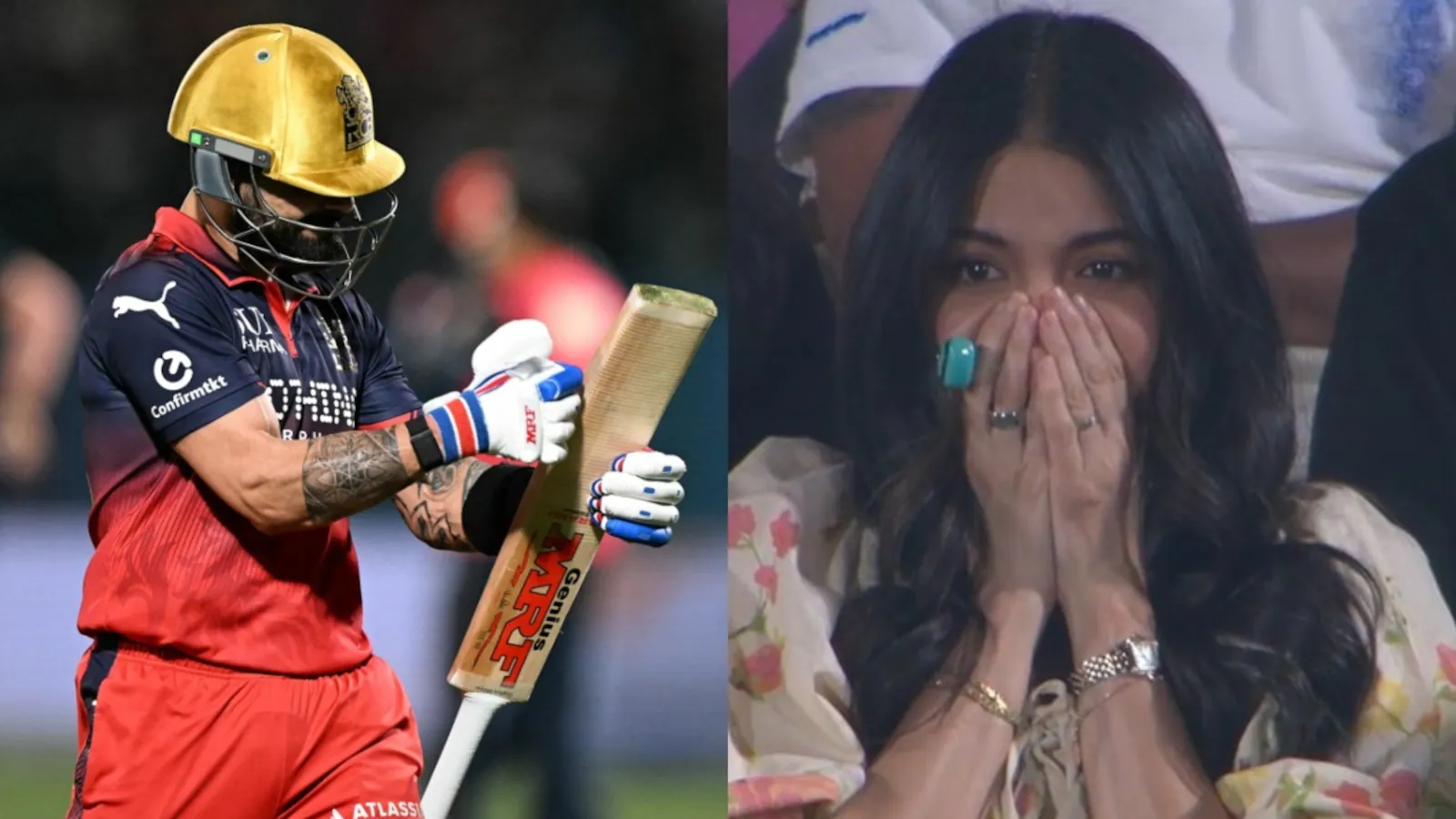 IPL 2026 Qualifier 1: Virat Kohli Fumes After Dismissal Against Gujarat Titans. Anushka Sharma's Reaction Goes Viral