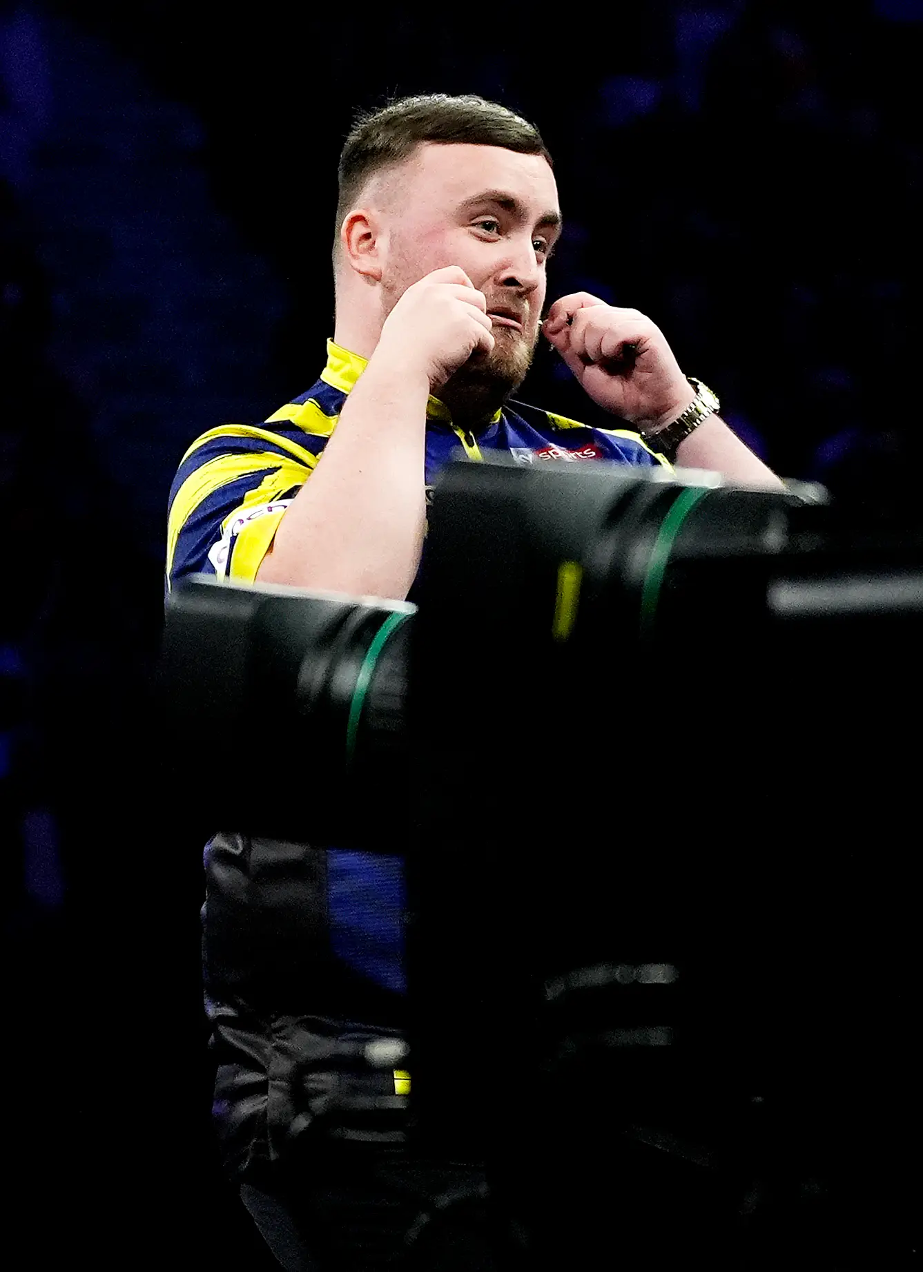 Luke Littler was slammed for fake crying when Gian van Veen missed during their head-to-head last month (PA)