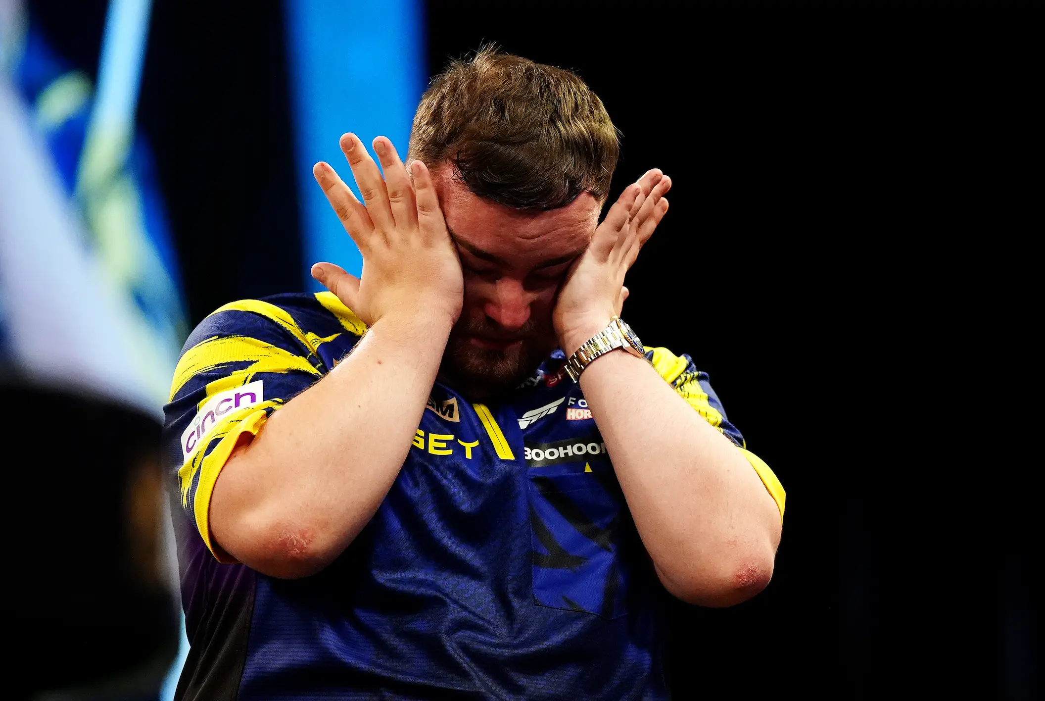 Littler became emotional after last night's win. (PA)