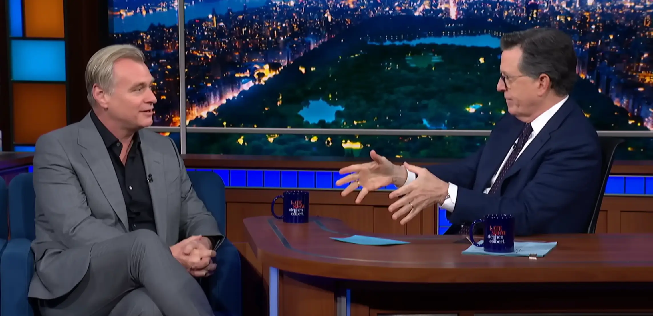 Nolan has a big job on his hands (The Late Show with Stephen Colbert/YouTube)