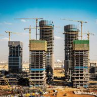 Skyscrapers under construction in Egypt