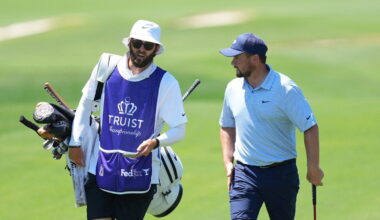 Alex Fitzpatrick with his caddie