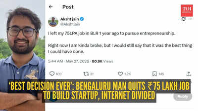 Bengaluru founder quit ₹75 LPA job, went broke a year later but says he has ‘zero regrets’