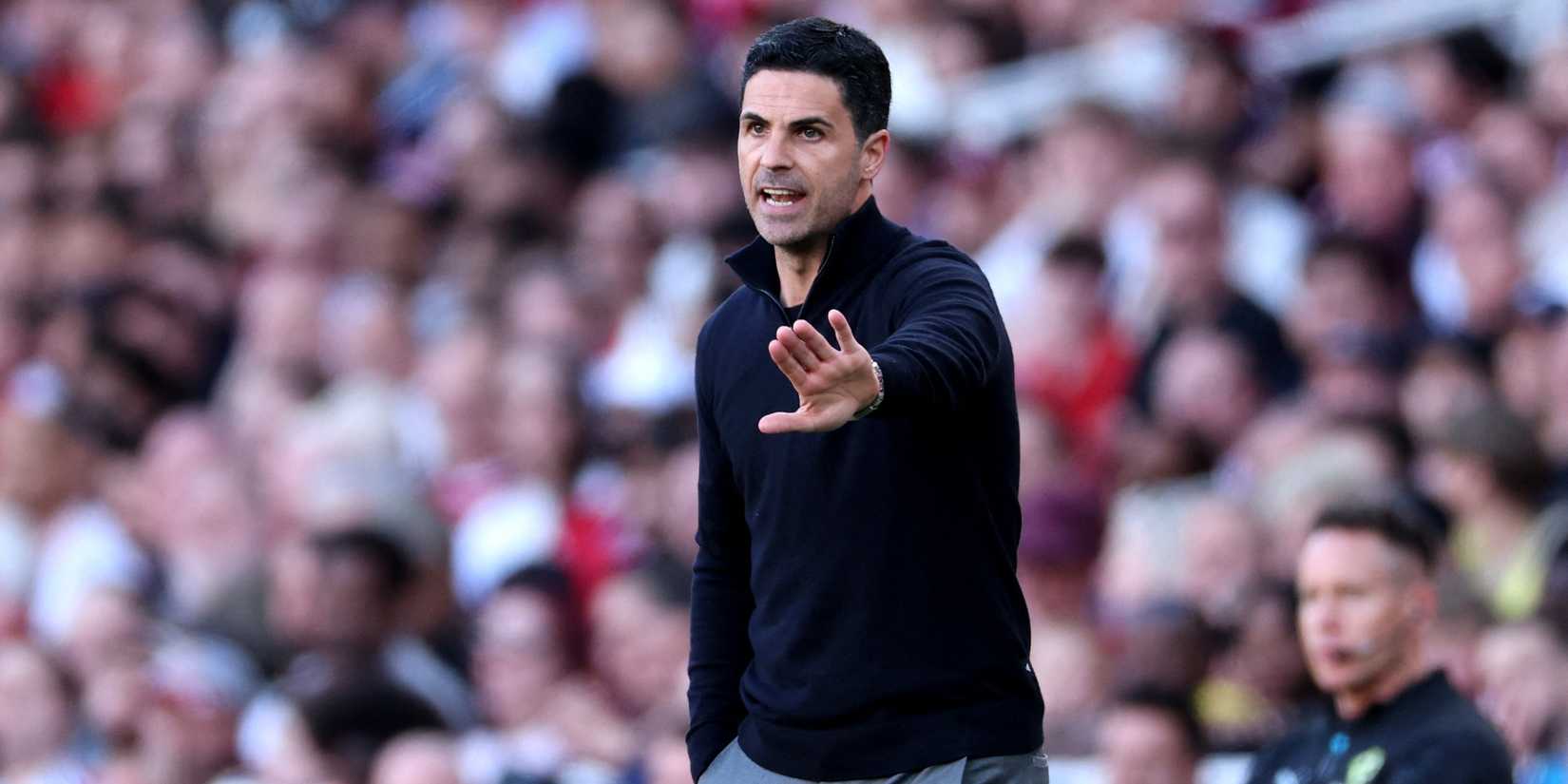 Arsenal manager Mikel Arteta reacts