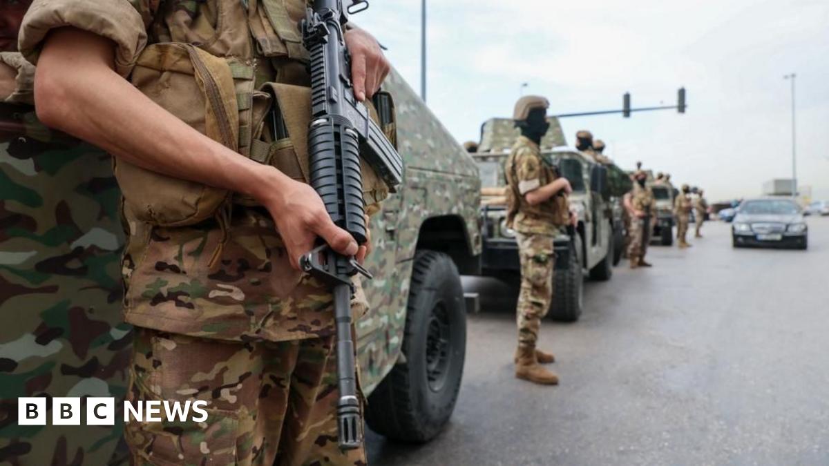 Lebanese army soldiers man a checkpoint in Beirut, Lebanon, on 14 May 2026