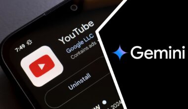 The YouTube logo next to the Gemini logo