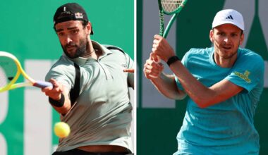 Matteo Berrettini and Hubert Hurkacz will clash Friday in the Sardegna Open quarter-finals.