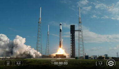 The SpaceX Falcon 9 rocket, carrying the Dragon cargo spacecraft atop, launches on time from Space Launch Complex 40 at Cape Canaveral in Florida.