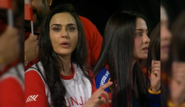 Preity Zinta Joined By Celina Jaitly For Crucial PBKS vs MI IPL Match, Reaction Viral As Her Team Loses Wickets