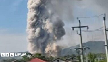 Fire rescue forces carry out rescue operations after an explosion at a fireworks plant on May 5, 2026 in Liuyang
