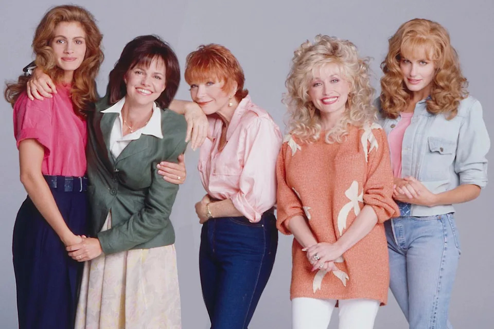 'Steel Magnolias' actresses Julia Roberts, Sally Field, Shirley MacClaine, Dolly Parton, and Daryl Hannah pose for a portrait in October 1989Credit: Aaron Rapoport/Corbis/Getty