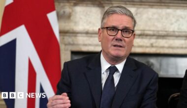 Prime Minister Sir Keir Starmer delivers remarks at the top of the Cabinet meeting on 24 February.