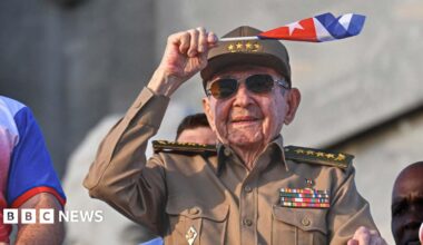 Raul Castro greeting crowds in 2017