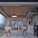 © BoysPlayNice Cabin Devín / Ark-Shelter + ARCHEKTA - Interior Photography, Wood, Lighting, Chair