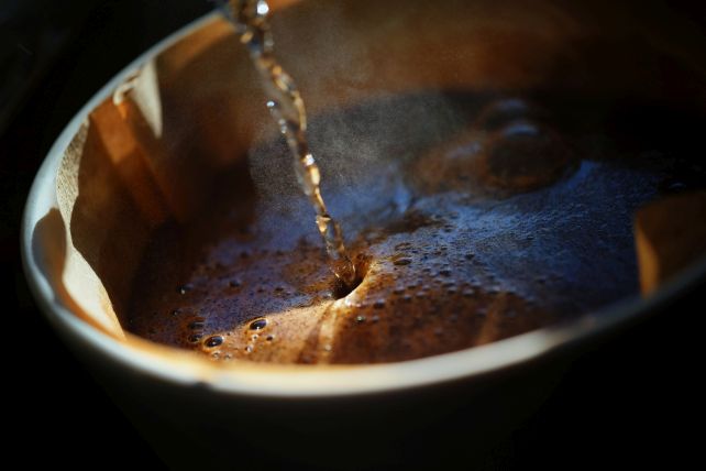 coffee pouring into cup