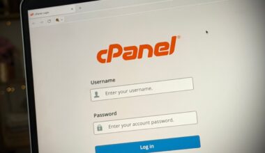 a cPanel login screen showing the username and password prompt