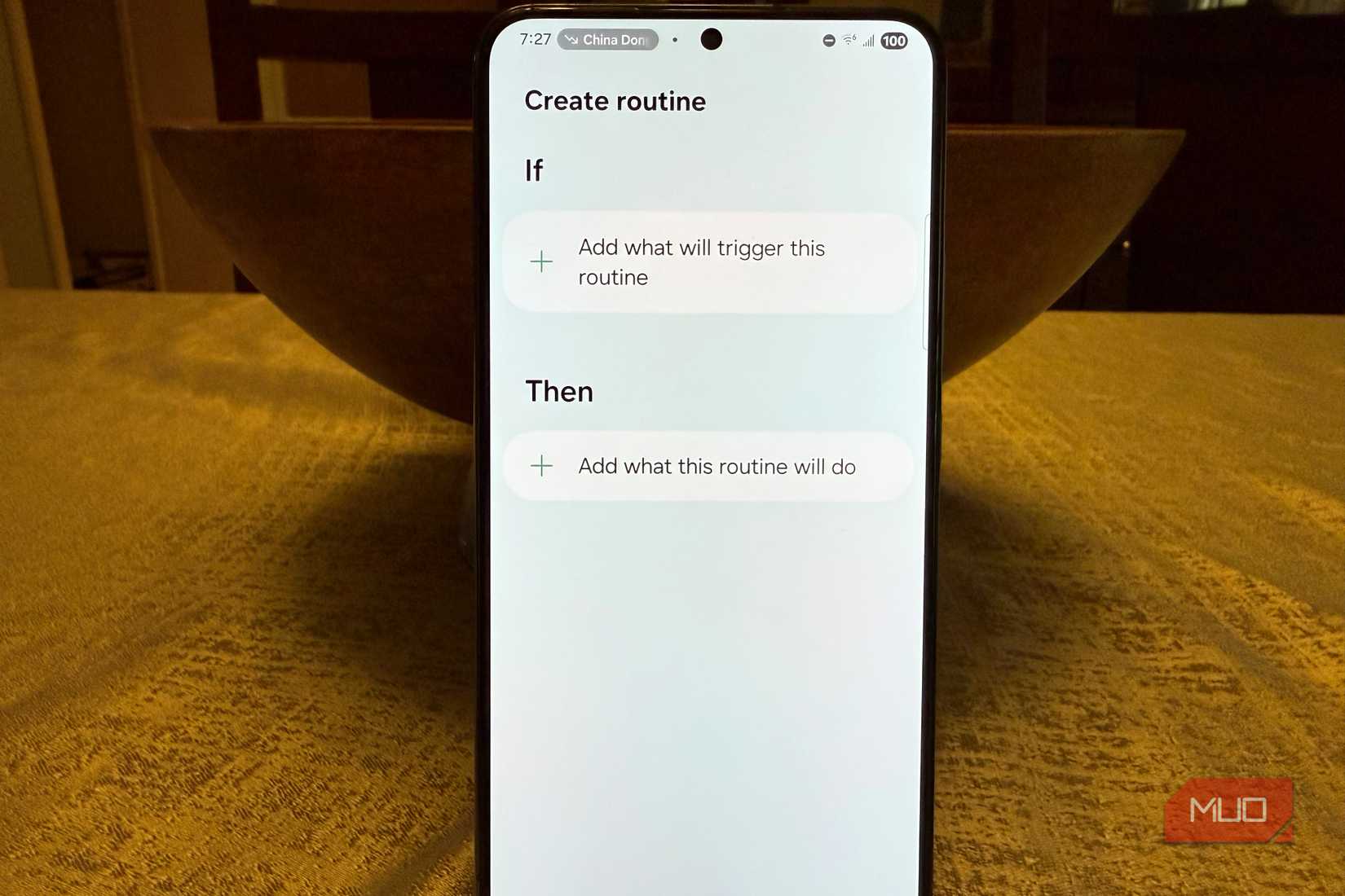 create routine on samsung