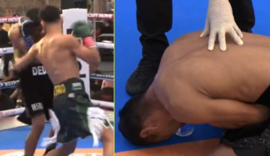 18-year-old prospect leaves rival in agony with sickening body-shot KO on Oleksandr Usyk undercard