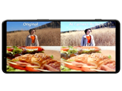 Photos taken with and without Sony's new AI Camera Assistant's image processing.