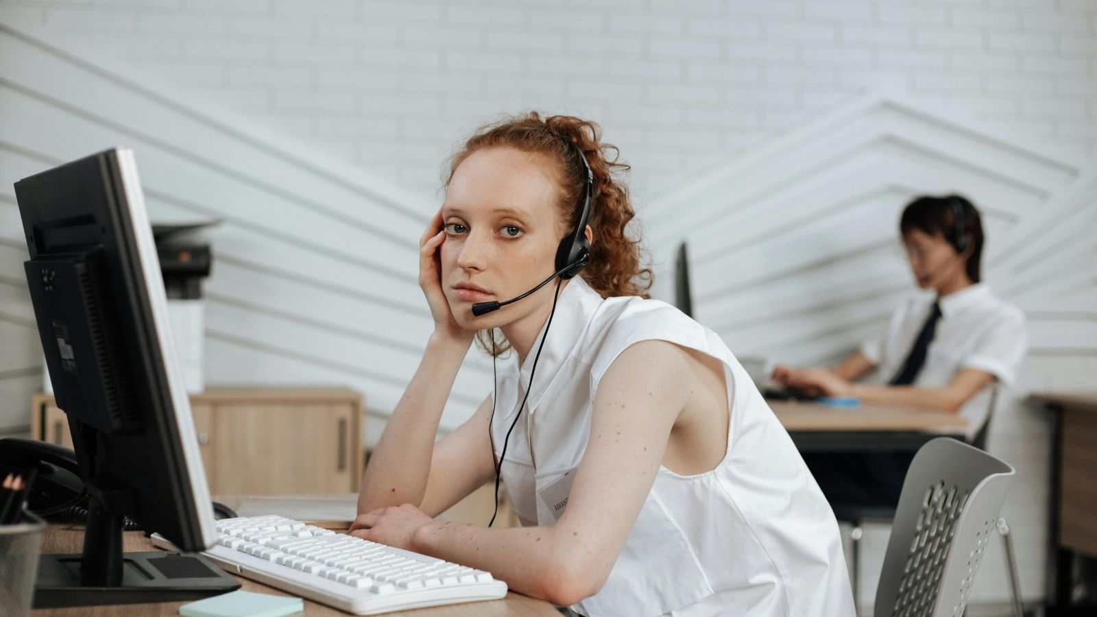 burned out customer service rep