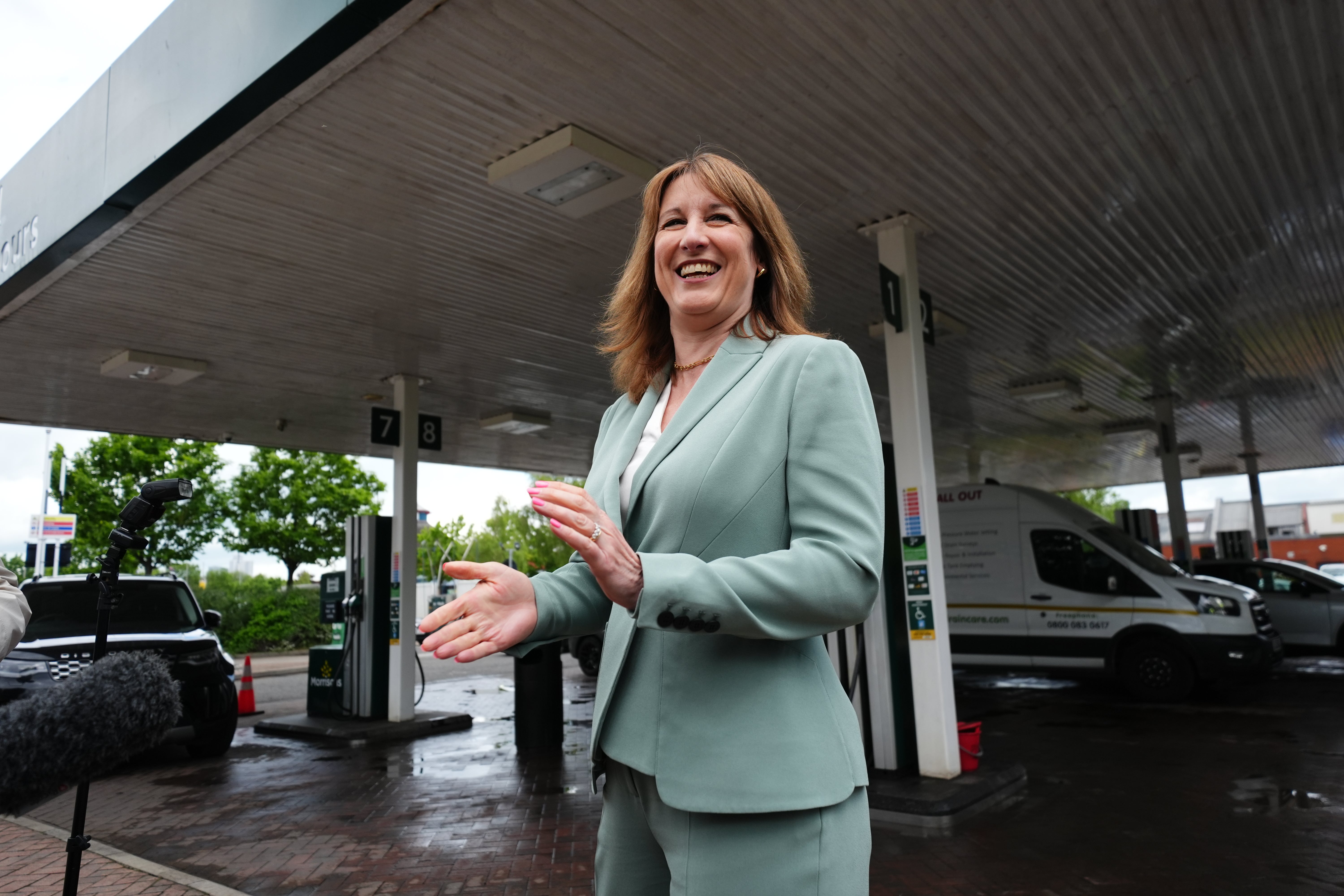 Chancellor Rachel Reeves said ‘we’ll continue to keep a close eye on what is happening to petrol prices’ (Jacob King/PA)