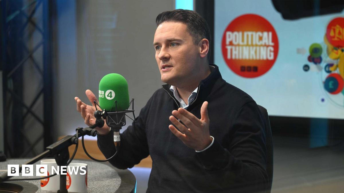 Former Health Secretary Wes Streeting giving an interview to the BBC's Political Thinking podcast