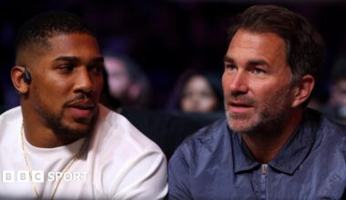 Anthony Joshua and promoter Eddie Hearn