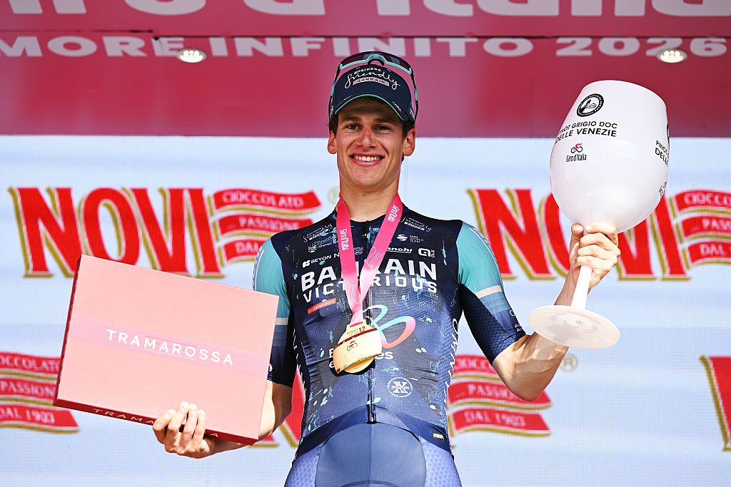 Alec Segaert on the podium
