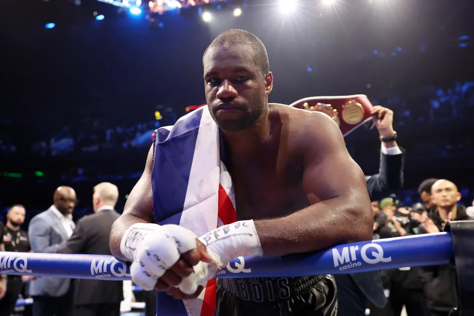Daniel Dubois with his WBO world title