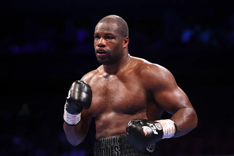 Daniel Dubois looks on during the WBO World Heavyweight Title fight between Fabio Wardley and Daniel Dubois as part of the Wardley v Dubois Don't Blink fight card at Co-op Live on May 09, 2026 in Manchester, England