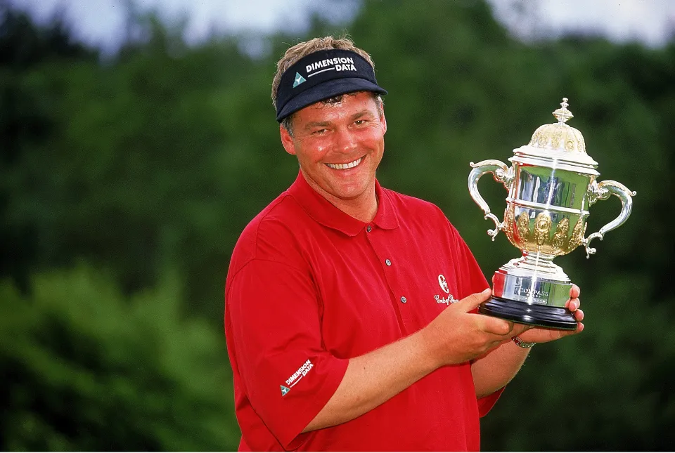 Darren Clarke with the English Open trophy