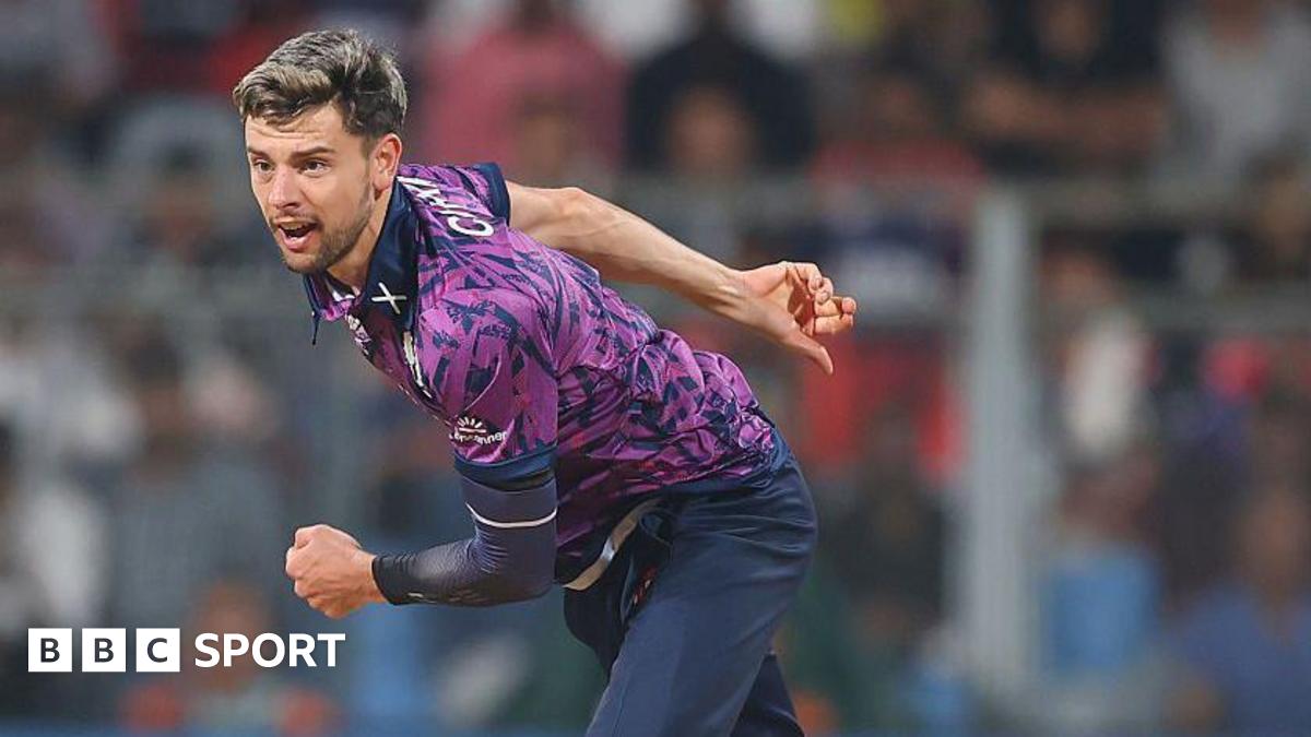 Brad Currie of Scotland in bowling action during the ICC Men's T20 World Cup India & Sri Lanka 2026 match between Scotland and Nepal at Wankhede Stadium on February 17, 2026 in Mumbai, India