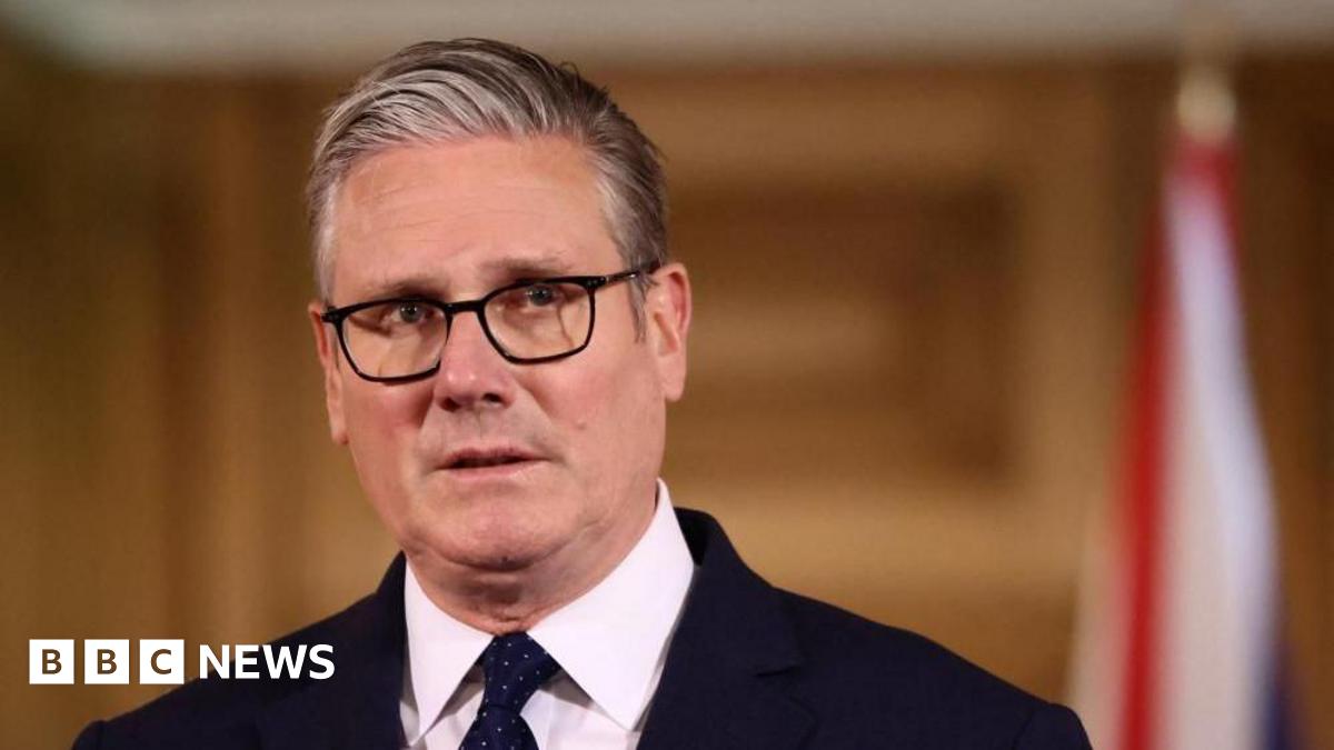 Sir Keir Starmer speaking in 10 Downing Street