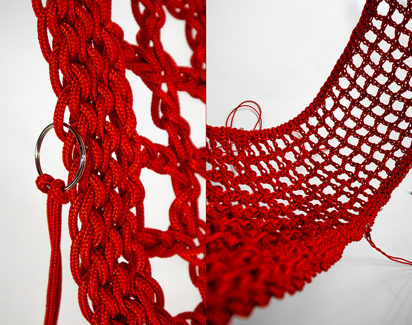 a suspended self-binding hugging hammock simulates the sensation of human embrace - 2
