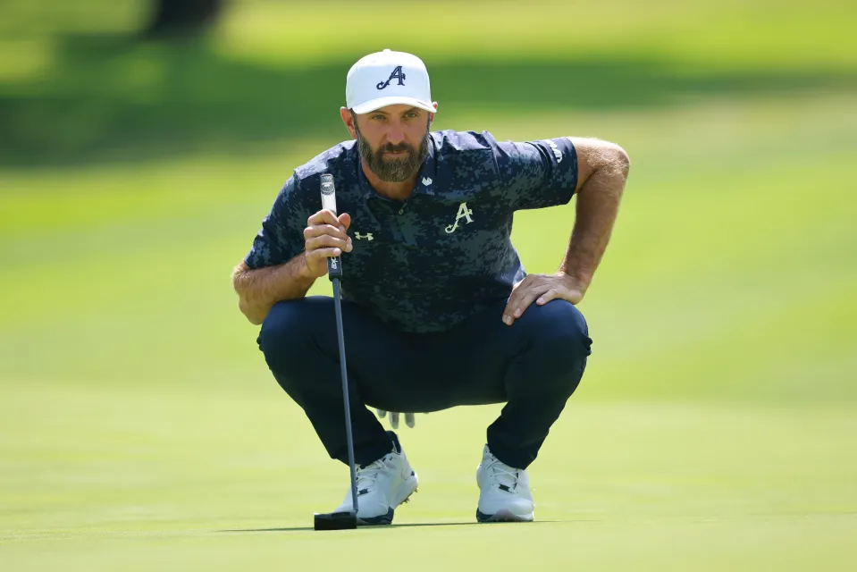 Dustin Johnson during a LIV Golf event