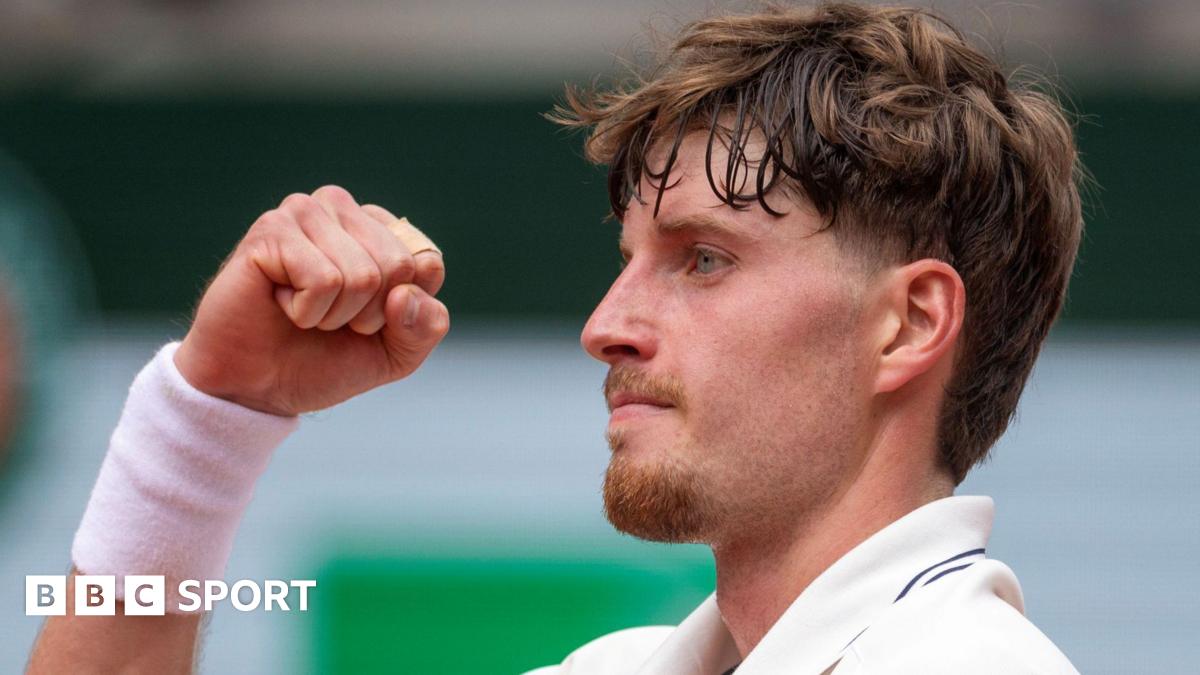 Great Britain's Toby Samuel celebrates winning in French Open qualifying