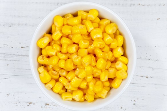Canned corn: A versatile veg option.