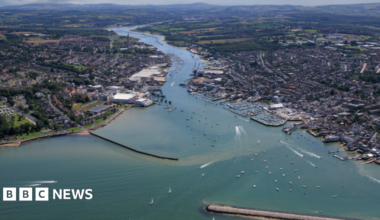 Aerial view of Cowes on the Isle of Wight