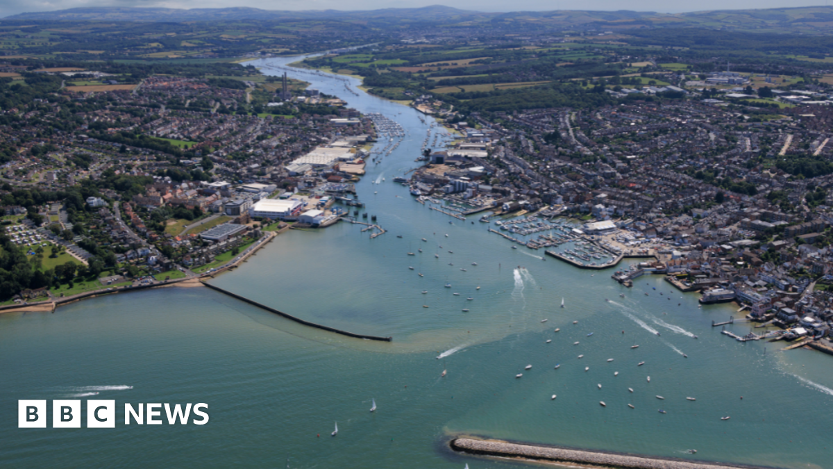 Aerial view of Cowes on the Isle of Wight