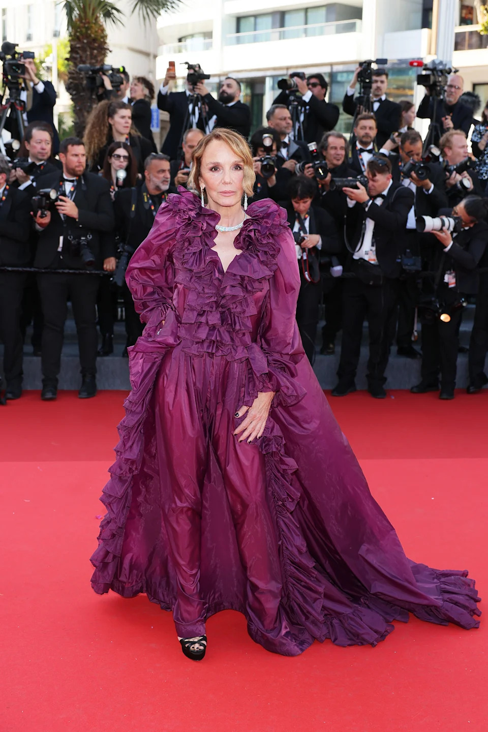 Philippine Leroy-Beaulieu poses on the red carpet.